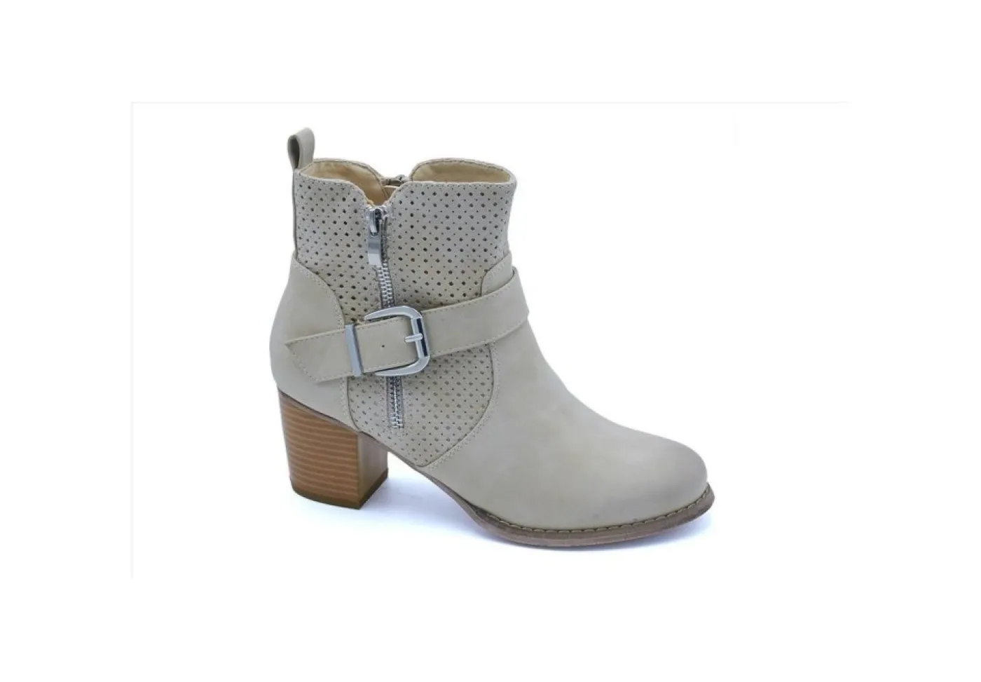 Queen Helena Con Tacco*Tronchetto Con Zip Qh19008