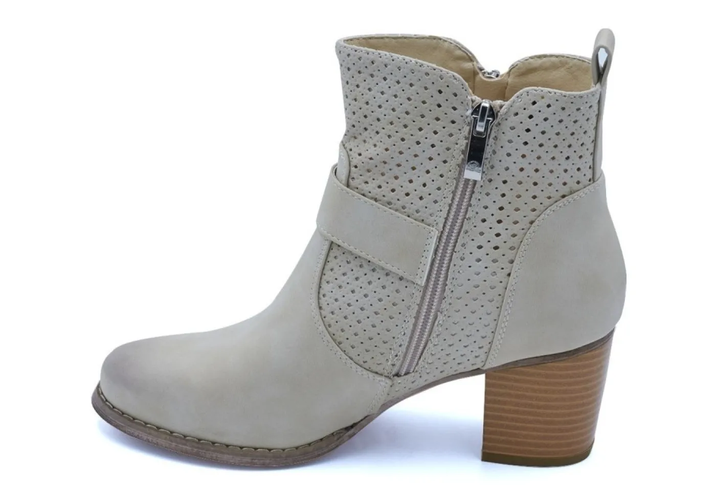 Queen Helena Con Tacco*Tronchetto Con Zip Qh19008