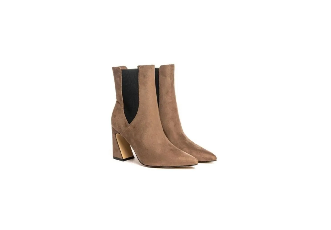 Gold&Gold Con Tacco*Tronchetto Da Donna Con Tacco Scamosciato Goldegold Gd690 Nudo