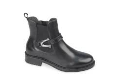 Valleverde Tronchetti*Tronchetto Da Donna In Pelle Con Zip 49134 Nero