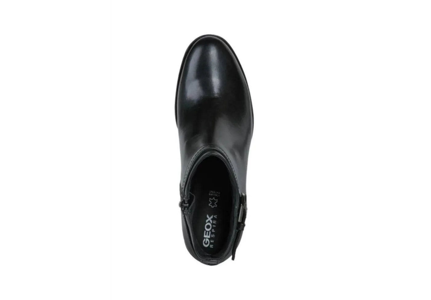 Geox Con Tacco*Tronchetto Da Donna In Pelle Con Tacco New Asheel D16Fsa Nero