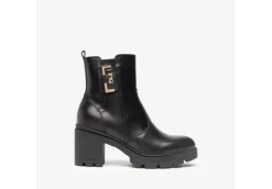 Nero Giardini Con Tacco*Tronchetto Da Donna In Pelle Con Tacco I205860D Nero
