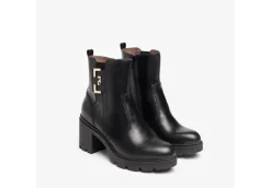 Nero Giardini Con Tacco*Tronchetto Da Donna In Pelle Con Tacco I205860D Nero