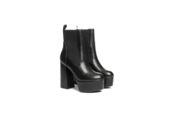 Gold&Gold Con Tacco*Tronchetto Donna Alto Beatles Goldegold Gd696 Nero
