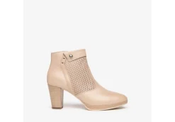 Nero Giardini Con Tacco*Tronchetto In Pelle Da Donna Con Tacco E306230D Champagn