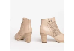 Nero Giardini Con Tacco*Tronchetto In Pelle Da Donna Con Tacco E306230D Champagn