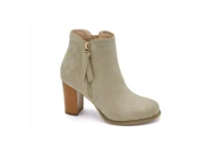 Queen Helena Con Tacco*Tronchetto Traforato Con Zip Qh19003 Beige